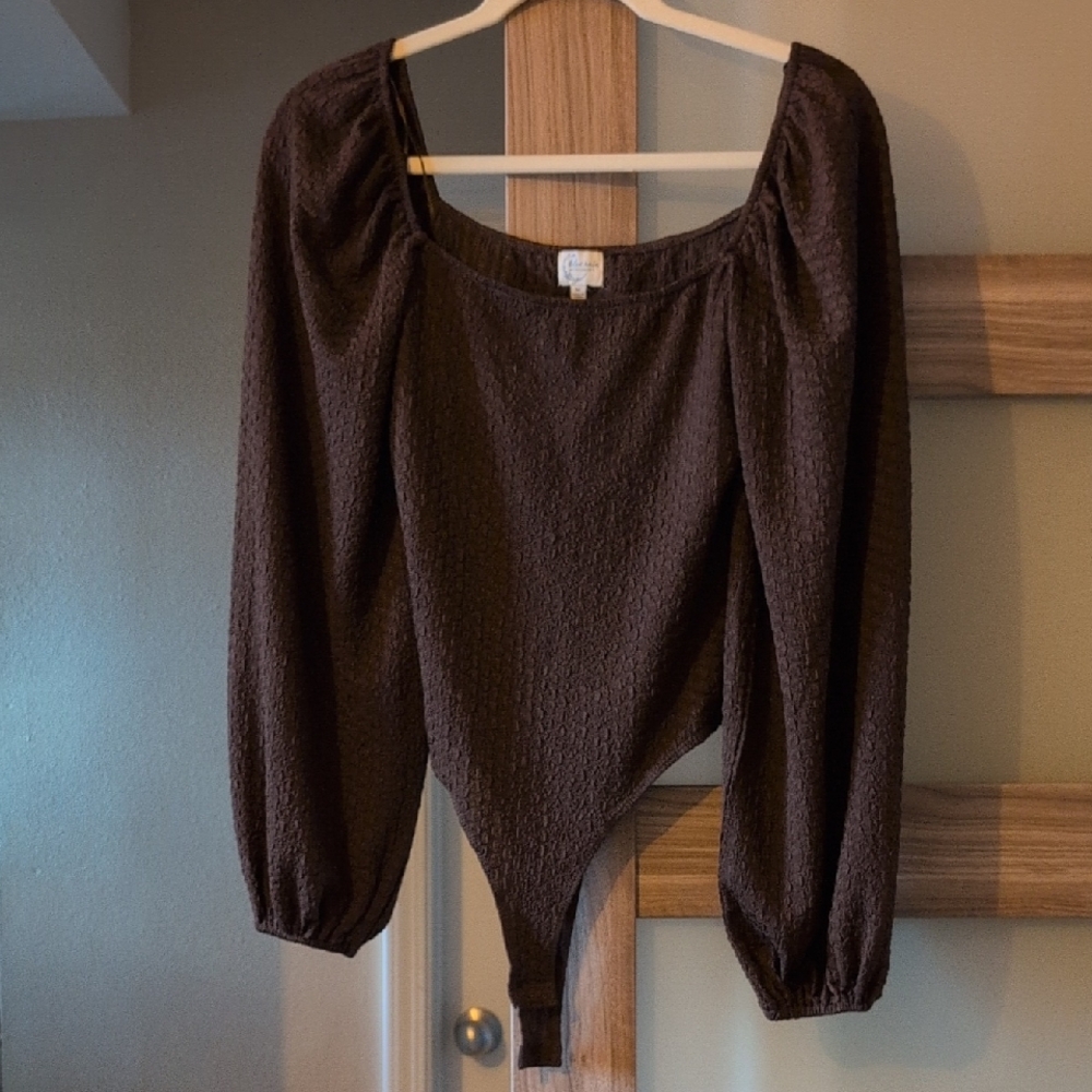 Blue Rain Chocolate Brown Bodysuit